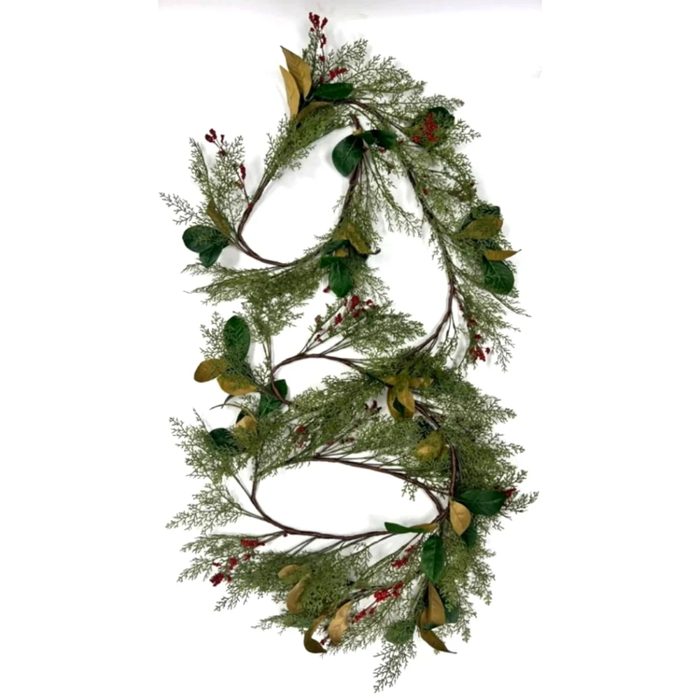 NEW 10ft Christmas Garland With Winter Berries